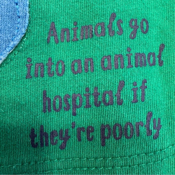 Mini Boden Shirt Veterinarian Educational Facts Green Applique Unisex Sz 4-5 - Picture 9 of 12